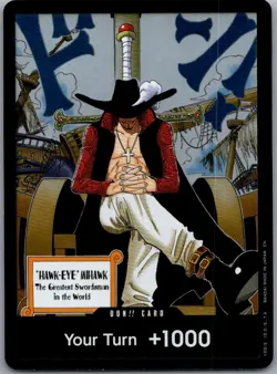 One Piece DON!! "Hawk-Eye Mihawk" OP14 The Azure Sea's Seven Dracule Mihawk NM/M - Image 1