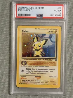 Pokemon PSA 4 2000 Pichu Neo Genesis Holo Card - Image 1