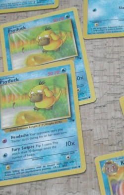 VTG Pokemon Cards 1999 Blue Water LOT 4 PSYDUCK Gamefreak GC - Image 2
