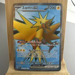 [ NM ] Pokemon Zapdos ex 192/165 SV151 Ultra Rare Full Art Holo Pokemon Card - Image 1
