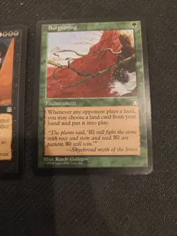 MTG Stronghold Grave Pact + Burgeoning Magic The Gathering LP 1998 WoTC - Image 3