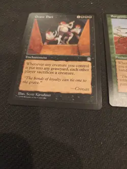 MTG Stronghold Grave Pact + Burgeoning Magic The Gathering LP 1998 WoTC - Image 5