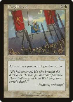 Knighthood 1x MtG Urza's Legacy ULG PLAYED - Image 1