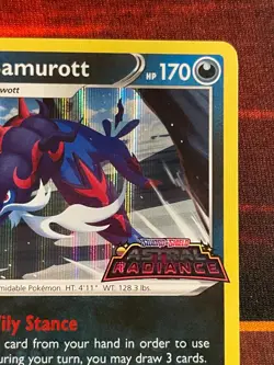 Hisuian Samurott SWSH207 Prerelease Pokemon SWSH Astral Radiance Black Star Prom - Image 3
