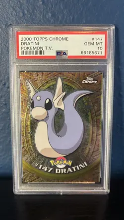 PSA 10 2000 Pokemon Topps Dratini and Rattata. - Image 1