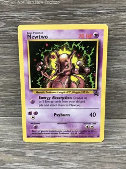 Pokemon Mewtwo 14 Black Star Promo 1999 Non Holo MP - Image 1