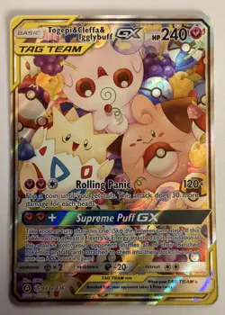 Togepi & Cleffa & Igglybuff GX Promo 143a/236 Tag-Team Pokemon Cosmic Eclipse - Image 1
