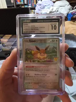 Eevee 074/131 Pokemon Day Stamped Promo Reverse Holo Pokemon Card - Near Mint - Image 1