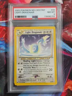 2002 Pokemon Neo Destiny Light Dragonair #22 PSA 8 - Image 1