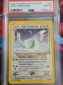 2002 Pokemon Neo Destiny Light Dragonair #22 PSA 8 - Image 2
