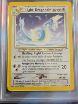 2002 Pokemon Neo Destiny Light Dragonair #22 PSA 8 - Image 3