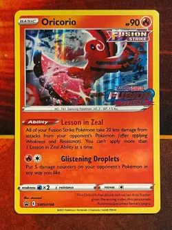 Oricorio SWSH 168 Prerelease - Pokemon SWSH: Fusion Strike Black Star Promo - Image 1