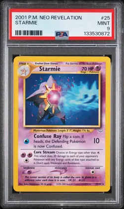 2001 POKEMON NEO REVELATION #25 STARMIE PSA 9 - Image 1