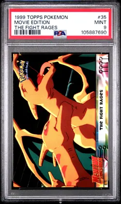 1999 TOPPS POKEMON THE MOVIE EDT THE FIGHT RAGES #35 MOVIE EDITION PSA 9 - Image 1