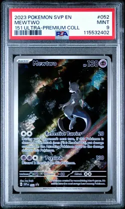 2023 POKEMON SVP EN-SV BLACK STAR PROMO 151 ULTRA-PREM COLL #052 MEWTWO PSA 9 - Image 1