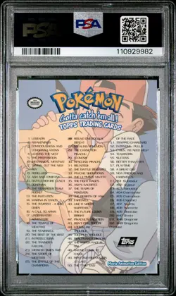 1999 TOPPS POKEMON THE MOVIE EDITION CHECKLIST-FOIL MOVIE EDITION PSA 9 - Image 2