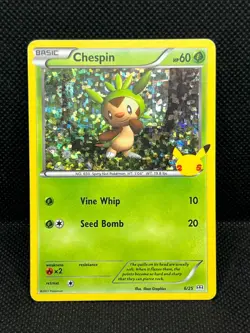 Pokemon TCG Chespin 6/25 - 25th Anniversary McDonalds Promo - Image 1