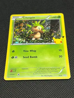 Pokemon TCG Chespin 6/25 - 25th Anniversary McDonalds Promo - Image 2