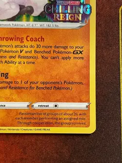 Passimian SWSH115 Prerelease - Pokemon SWSH: Chilling Reign Black Star Promo - Image 5
