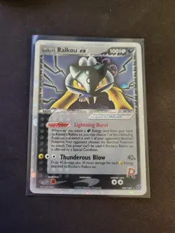 Pokemon TCG Rocket's Raikou Ex 108/107 Ex Deoxys Secret Rare Holo - Image 1