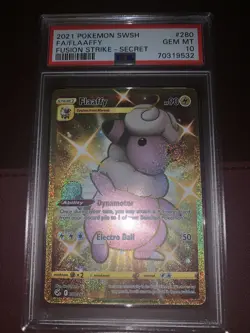 FLAAFFY SECRET GOLD RARE FUSION STRIKE 280/264 POKEMON SWSH TCG PSA 10 - Image 1