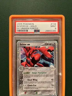 Pokemon Scizor EX Holo 108/115 Unseen Forces 2005 PSA 9 MINT #108 - Image 5