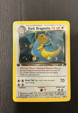 1st Edition Dark Dragonite 5/82 Team Rocket Set Holo Rare 2000 Pokemon - Image 1