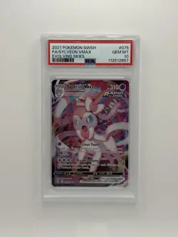 PSA 10 Gem Mint Sylveon VMAX #75/203 - 2021 Pokemon Evolving Skies EN - Image 1