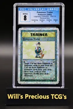CGC 8 Pokemon Trader 103/110 Legendary Collection 2002 Reverse Holo Pokemon Card - Image 1