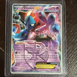 Pokemon Deoxys EX Ultra Rare Holo Plasma Freeze Team Plasma 53/116 170 HP Card - Image 1