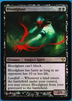 Bloodghast FOIL Zendikar NM Black Rare MAGIC MTG CARD (ID# 510633) ABUGames - Image 1