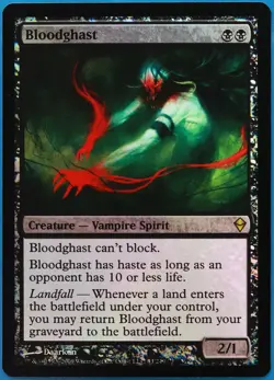 Bloodghast FOIL Zendikar NM Black Rare MAGIC MTG CARD (ID# 510634) ABUGames - Image 1