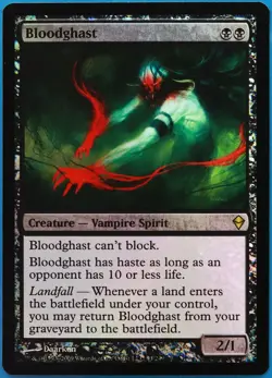 Bloodghast FOIL Zendikar NM Black Rare MAGIC MTG CARD (ID# 510635) ABUGames - Image 1
