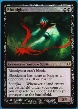 Bloodghast FOIL Zendikar MINT Black Rare MAGIC MTG CARD (ID# 512018) ABUGames - Image 1