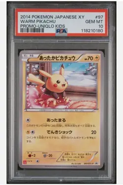 PSA 10 WARM PIKACHU 097/XY-P | Uniqlo Japanese Promo Graded Pokemon Card - Image 1