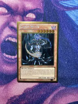 Chaos Sorcerer PGLD-EN084 Gold Ultra Rare Yugioh Card MISPRINT Anubis - Image 1