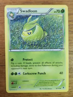 Uncommon Swadloon Pokemon Card, Phantom Forces Set 6/119 - Image 1