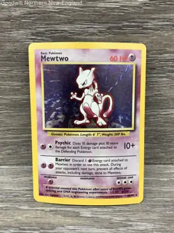 Mewtwo - 10/102 - Pokemon Base Set Unlimited Holo Rare Card WOTC MP - Image 1