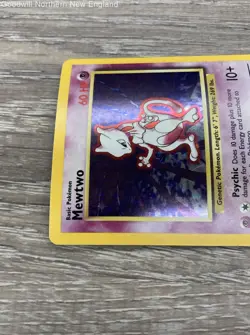 Mewtwo - 10/102 - Pokemon Base Set Unlimited Holo Rare Card WOTC MP - Image 3
