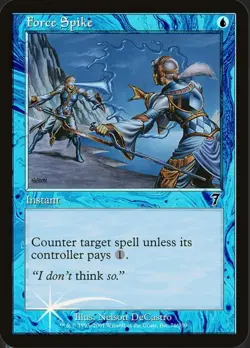 Magic The Gathering 7th Edition Force Spike Card 76/350 Foil Vintage 2001 LP - Image 1