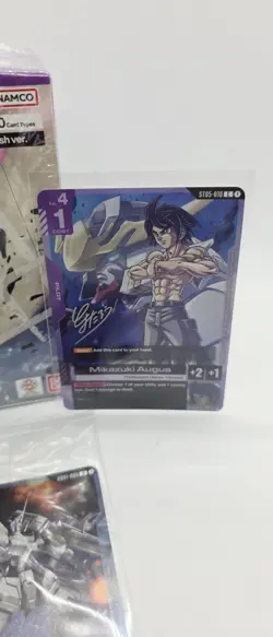 X1 Gundam Card Tcg Booster Box Steel Requiem GD03 + 3 Promos- Mikazuki Signature - Image 3