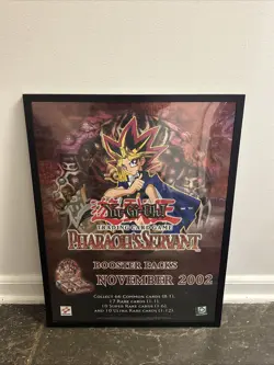 2002 Rare Yu-Gi-Oh! (Yugioh) FRAMED Pharaoh's Servant Promo Poster 18 x 24 - Image 1