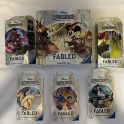Disney Lorcana Fabled Bundle: Illumineers Trove, 2- Starter Decks and 3- Booster - Image 1