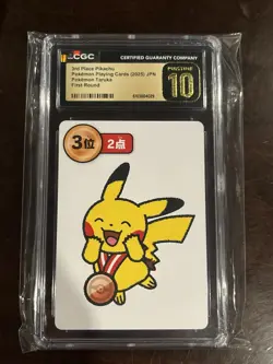 Pokemon 3rd Place Pikachu CGC 10 Pristine First Round Playing Card 2025 JP - Image 1