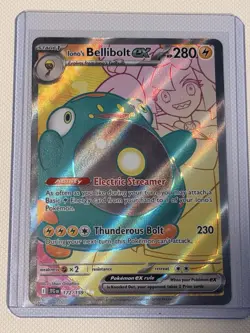Pokemon TCG Iono's Bellibolt EX Full Art Ultra Rare Holo Card 172/159 - Image 1
