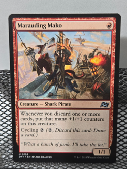 MTG Marauding Mako NM/M #138 Aetherdrift DFT + FREE Random Bonus Card! - Image 1