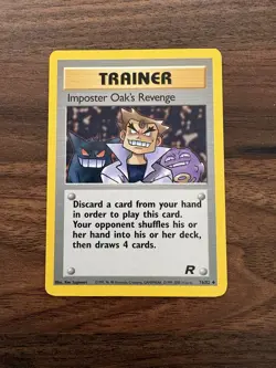 Pokemon TCG Card Team Rocket Set 76/82 - Imposter Oak's Revenge Trainer NM - Image 1