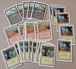 64 Magic The Gathering Wizards of the Coast Cards LAND ONLY - Image 1