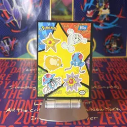 Pokemon Topps Sticker Card #18 (Staryu, Seel, Psyduck, etc. LP front/NM back - Image 1