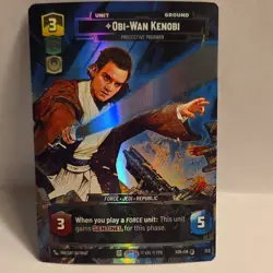 Star Wars Unlimited Obi-Wan Kenobi Protective Padawan Promo Foil Card G25 3/3 - Image 1